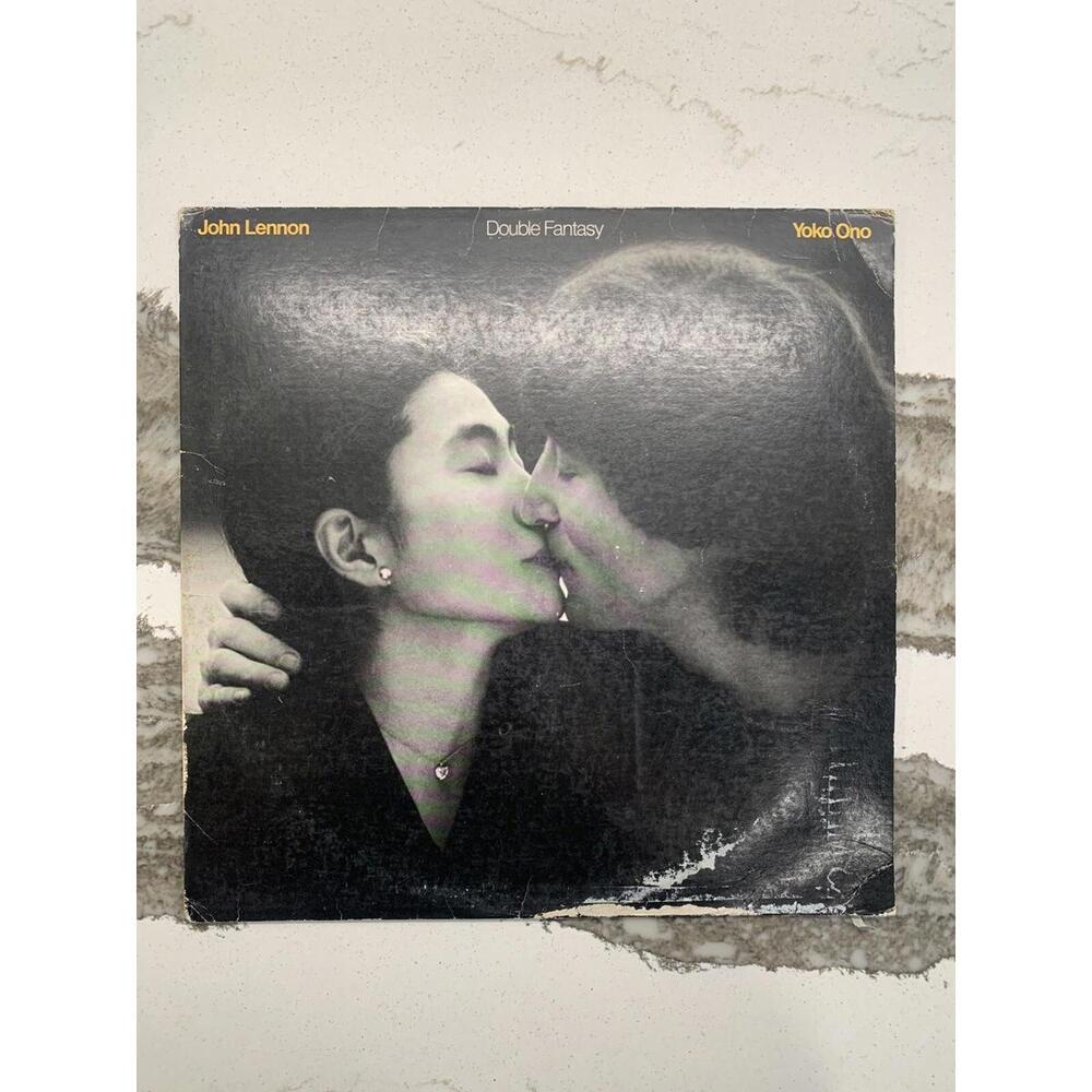 John Lennon Double Fantasy 1989 Etched with "One World. One People" See Photos